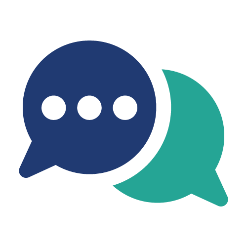 Talking and listening graphic icon